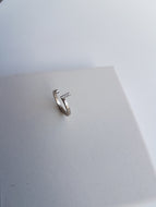 Bar diamond open ring