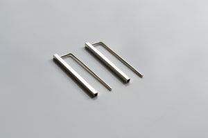 Double bar earrings - Silver