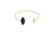 Opal bar cuff - 18k gold
