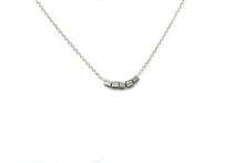 Dainty cube repitition  necklace - Silver