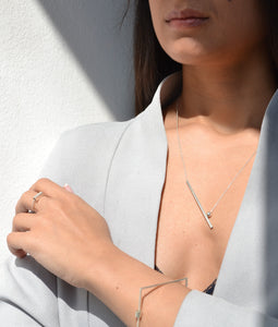 Linea punto necklace - Silver