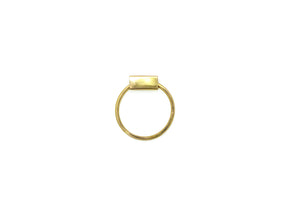 Rectangle hoop ring - 18k gold