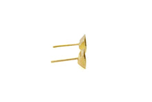 Triangular prism stud earrings - 18k gold