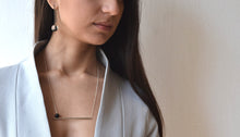 Linea punto onyx necklace - Silver