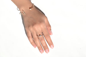 Small cube ring - Silver