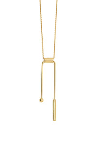 Geo balance necklace - 18k gold