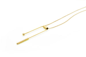 Geo balance necklace - 18k gold
